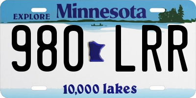 MN license plate 980LRR