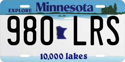 MN license plate 980LRS