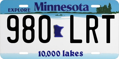 MN license plate 980LRT