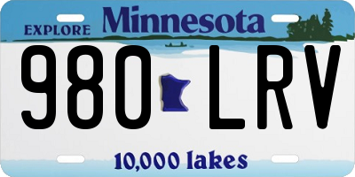 MN license plate 980LRV