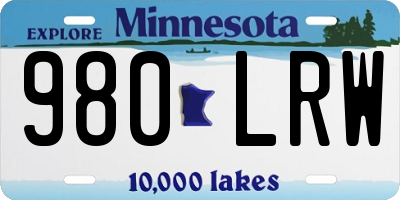 MN license plate 980LRW