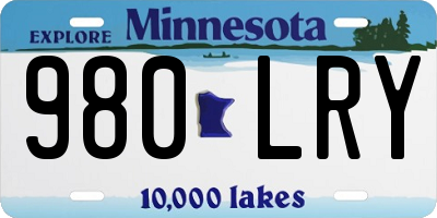 MN license plate 980LRY