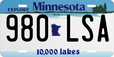 MN license plate 980LSA