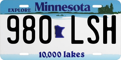 MN license plate 980LSH
