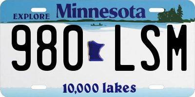 MN license plate 980LSM
