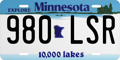 MN license plate 980LSR