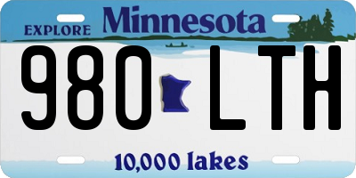 MN license plate 980LTH