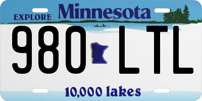 MN license plate 980LTL