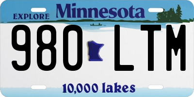 MN license plate 980LTM