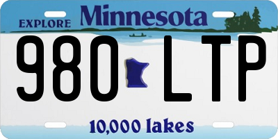 MN license plate 980LTP