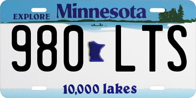 MN license plate 980LTS