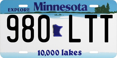 MN license plate 980LTT