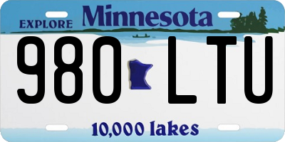 MN license plate 980LTU