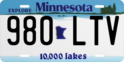 MN license plate 980LTV