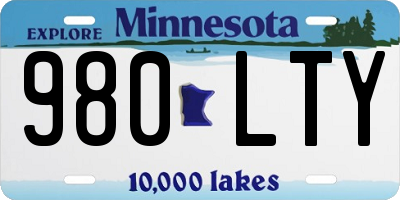 MN license plate 980LTY
