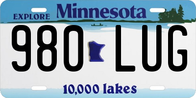 MN license plate 980LUG