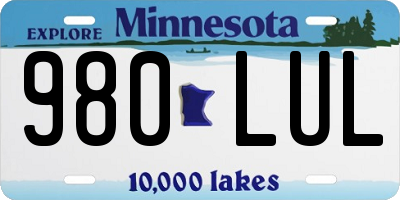 MN license plate 980LUL