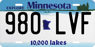 MN license plate 980LVF