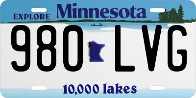 MN license plate 980LVG