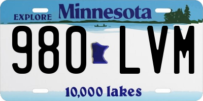 MN license plate 980LVM