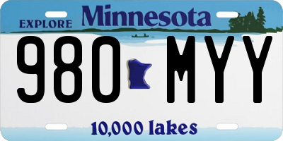 MN license plate 980MYY