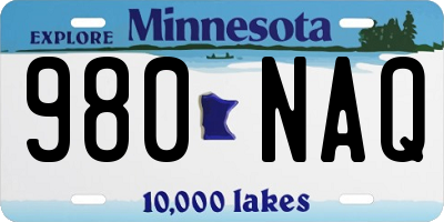 MN license plate 980NAQ