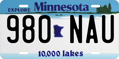 MN license plate 980NAU