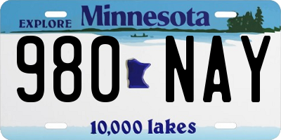 MN license plate 980NAY