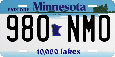 MN license plate 980NMO