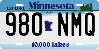 MN license plate 980NMQ