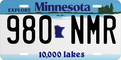 MN license plate 980NMR