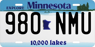 MN license plate 980NMU