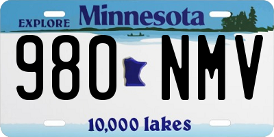 MN license plate 980NMV