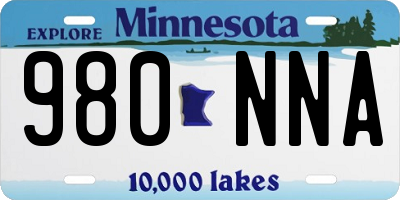 MN license plate 980NNA