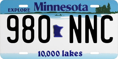 MN license plate 980NNC