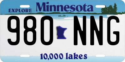 MN license plate 980NNG