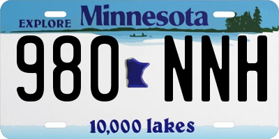 MN license plate 980NNH