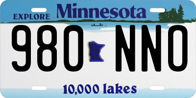 MN license plate 980NNO