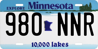 MN license plate 980NNR