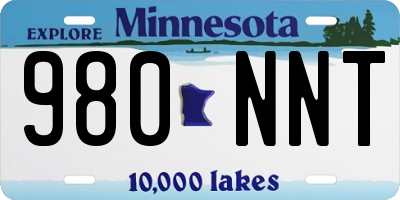 MN license plate 980NNT