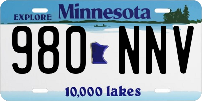 MN license plate 980NNV