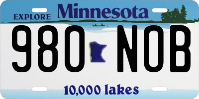 MN license plate 980NOB
