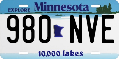 MN license plate 980NVE
