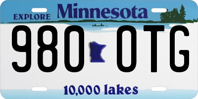 MN license plate 980OTG