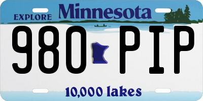 MN license plate 980PIP