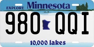 MN license plate 980QQI
