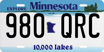 MN license plate 980QRC