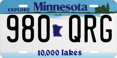MN license plate 980QRG
