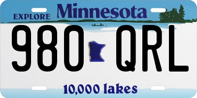 MN license plate 980QRL