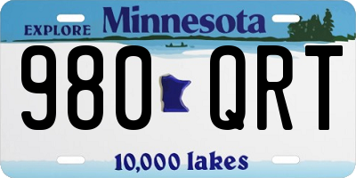 MN license plate 980QRT